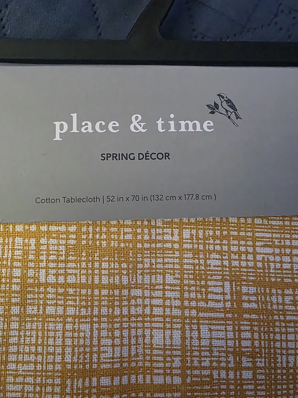 Place & Time JO-ANN's (Oblong) Tablecloth In  Mustard Yellow‎ Cotton Tablecloth